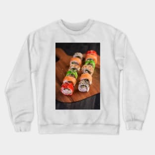 Variety of sushi freshly prepared Crewneck Sweatshirt